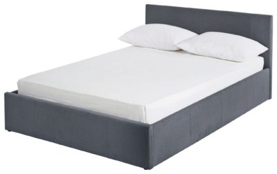 Hygena Lavendon Small Double Fabric Ottoman Bed Frame - Grey